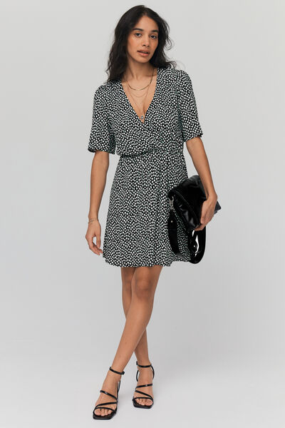 Robe cache coeur imprimée