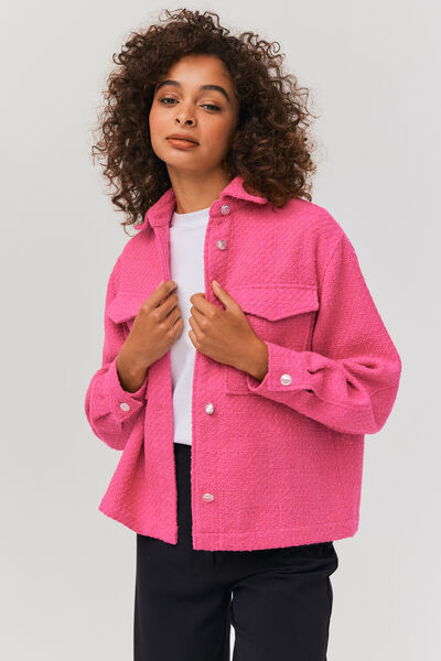 Surchemise en tweed uni