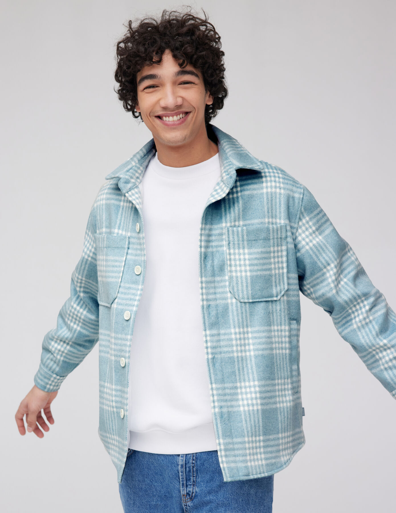 Veste surchemise à carreaux