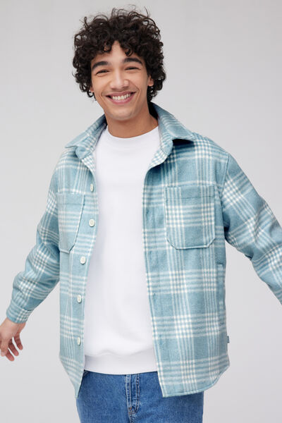 Veste surchemise à carreaux