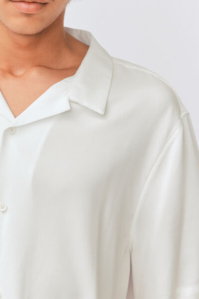 Chemise manches courtes unie fluide