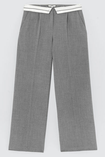 Pantalon ceinture retournée