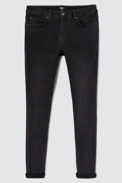 Jean skinny basique noir delavé