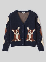 Gilet jacquard chien