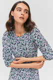 Robe courte imprimée dos ouvert