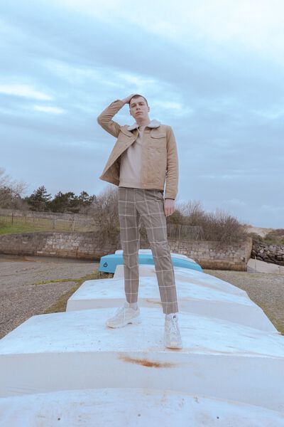 Pantalon à carreaux