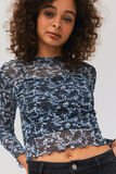 T-shirt résille imprimé
