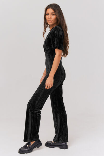 Combinaison pantalon en maille velours