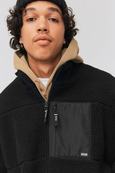 Blouson zippé sherpa