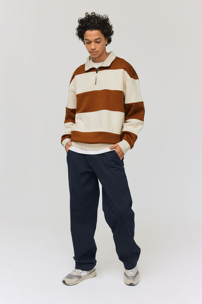 Sweatshirt avec col montant zippé
