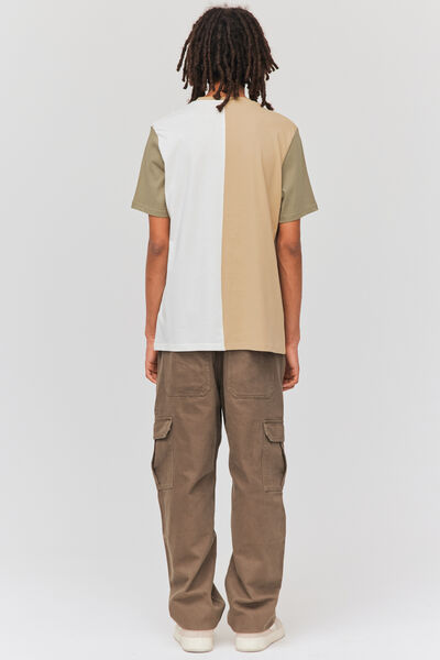T-shirt colorblock brodé