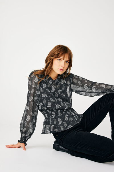 Blouse Transparente Imprimée Polyester recyclé