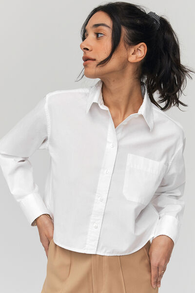 Chemise popeline courte
