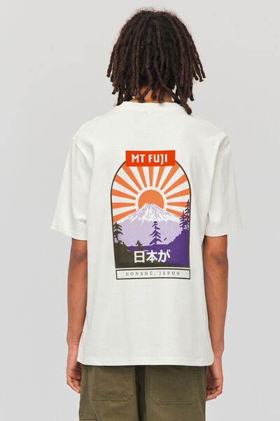 T-shirt imprimé dos Mont Fuji