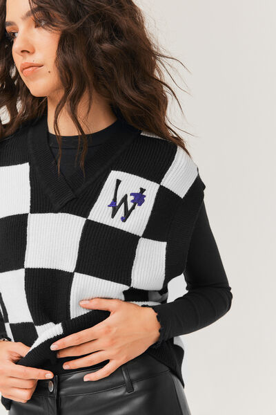 Pull sans manches licence MERCREDI ADDAMS
