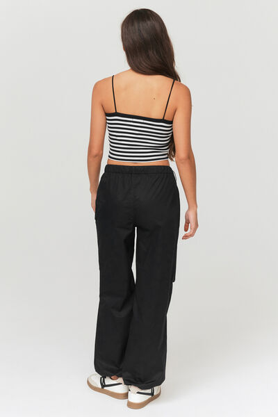 Top bustier rayé en coton