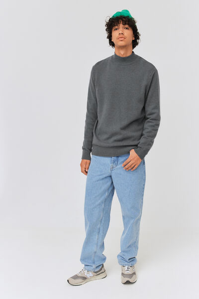 Pull en laine col montant