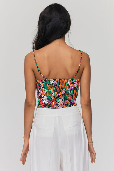 Top corset imprimé
