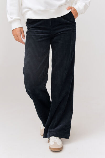 Pantalon wide leg long en velours