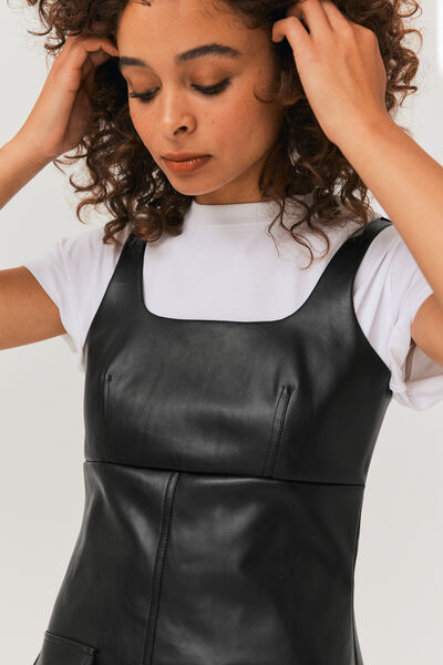 Robe chasuble tissu enduit