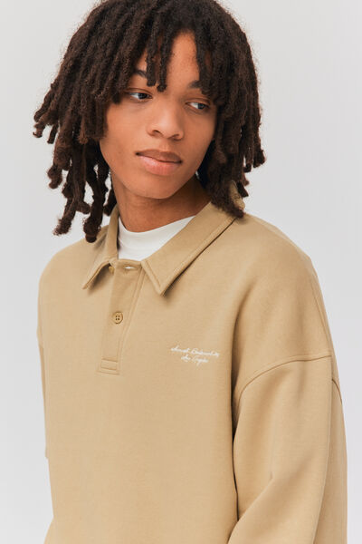 Sweatshirt avec col polo