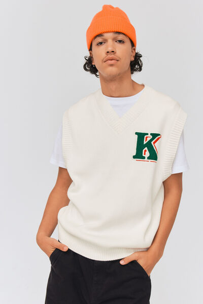 Pull sans manches avec patch