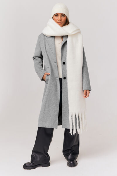 Manteau long en laine