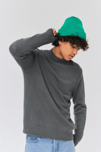 Pull en laine col montant