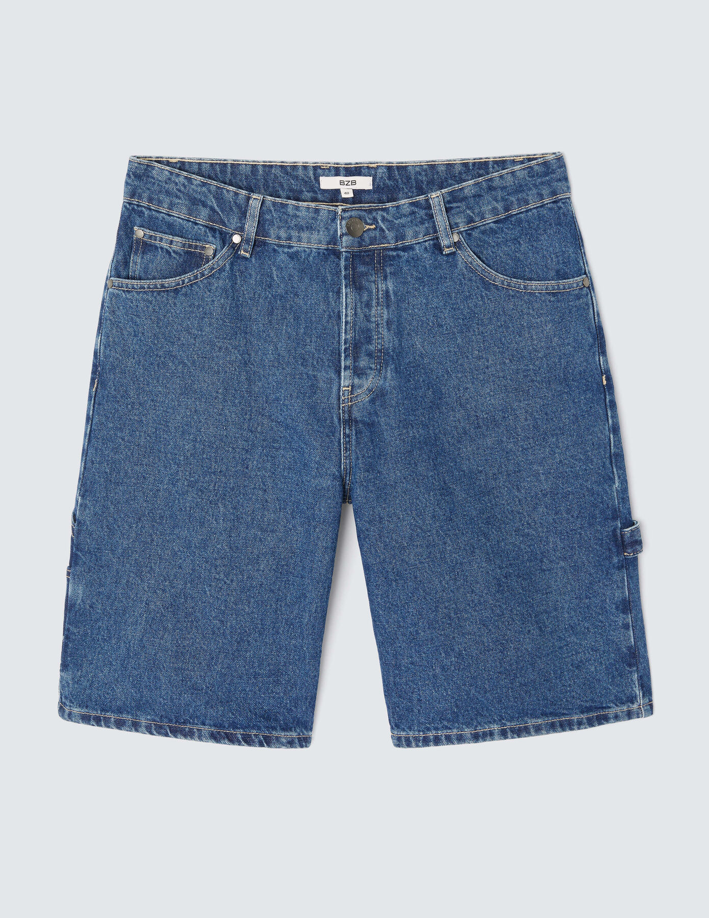 Bermuda denim charpentier