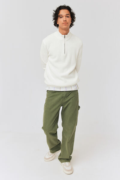 Pull avec col montant zippé