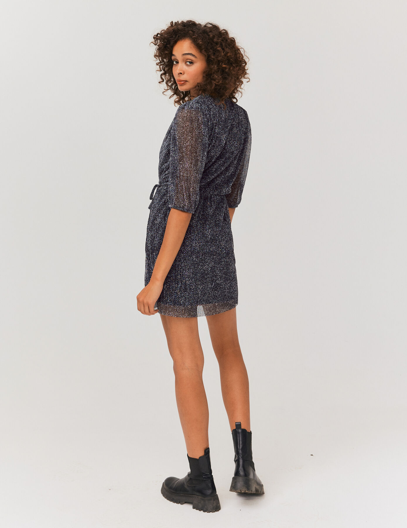 Robe plissée imprimée