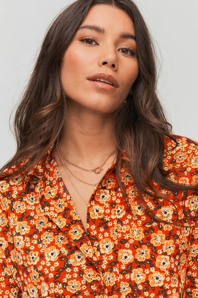 Chemise à imprimé fleuri
