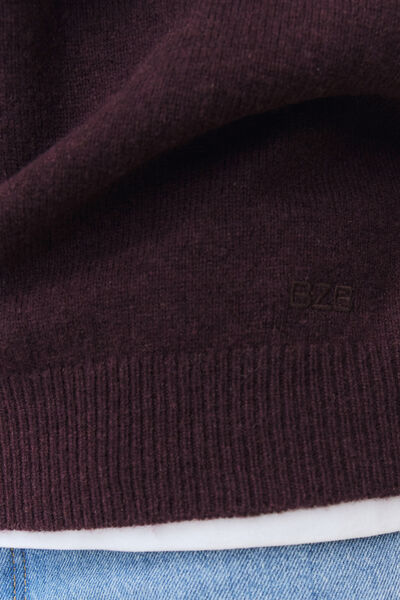 Pull col rond en laine