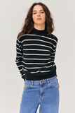 Pull rayé boutons épaule