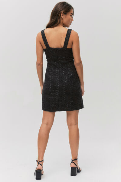 Robe chasuble en tweed