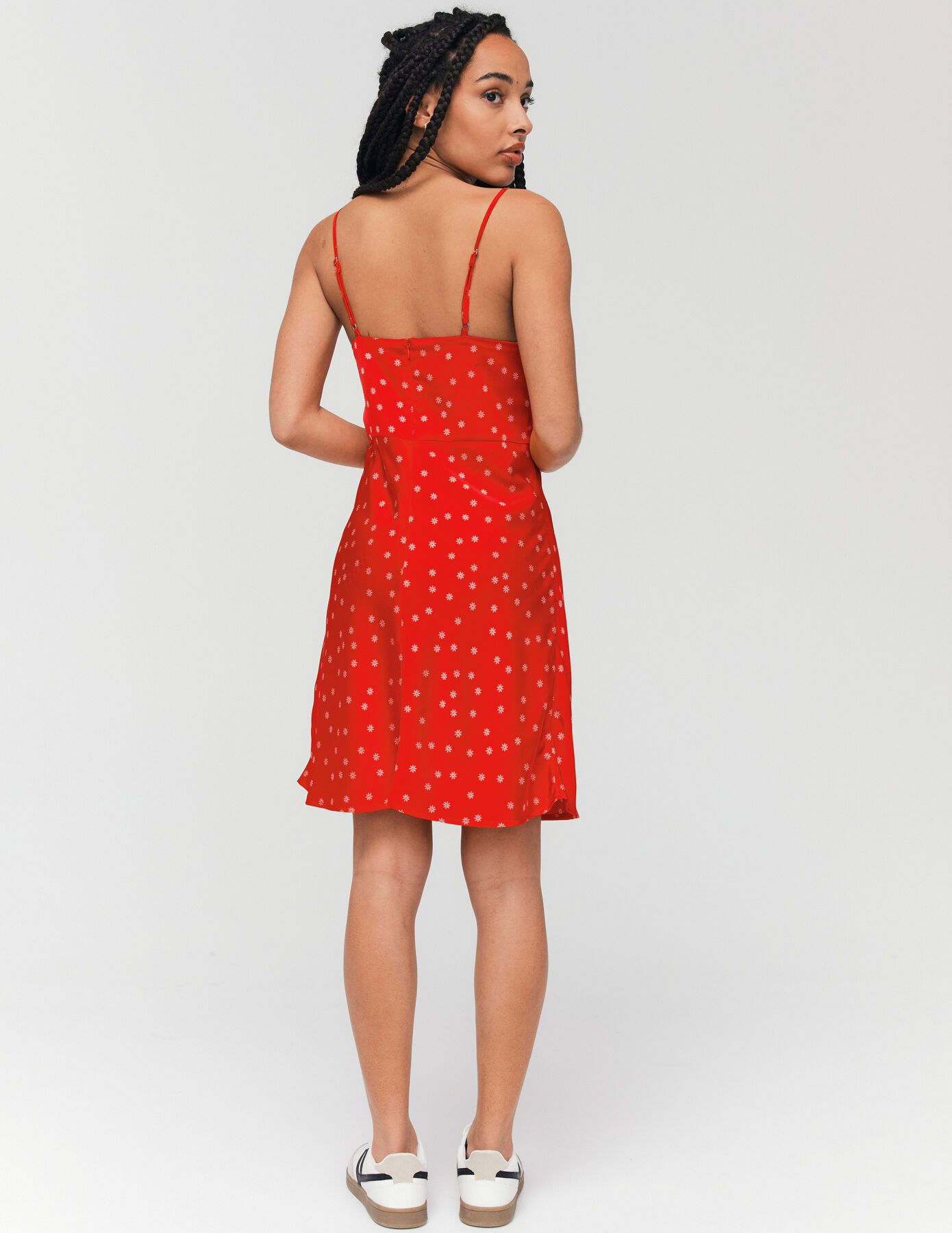 Robe satin imprimée