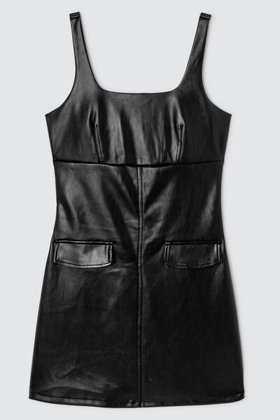 Robe chasuble tissu enduit