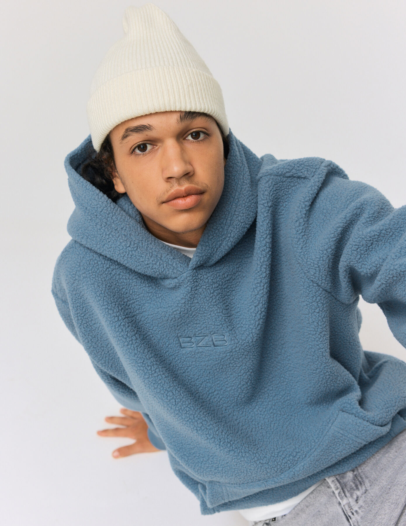 Sweat sherpa à capuche