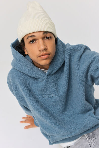 Sweat sherpa à capuche
