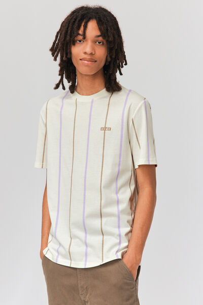 T-shirt rayures contrastées