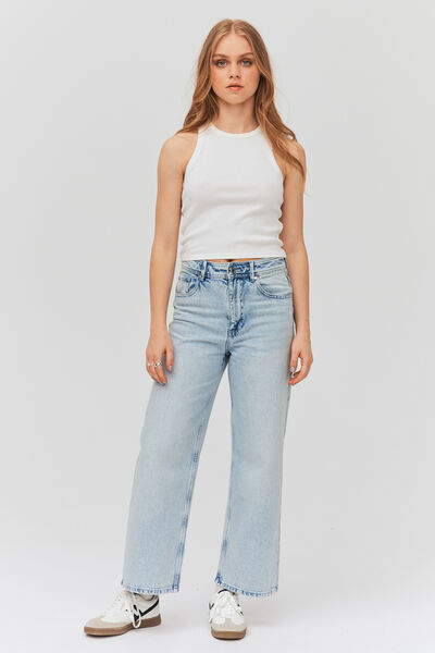 Jean wide leg cropped