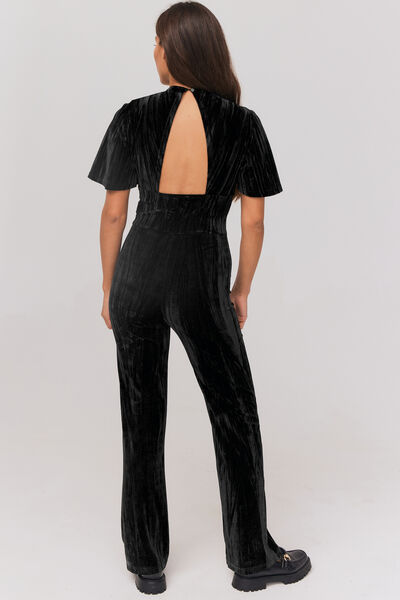 Combinaison pantalon en maille velours