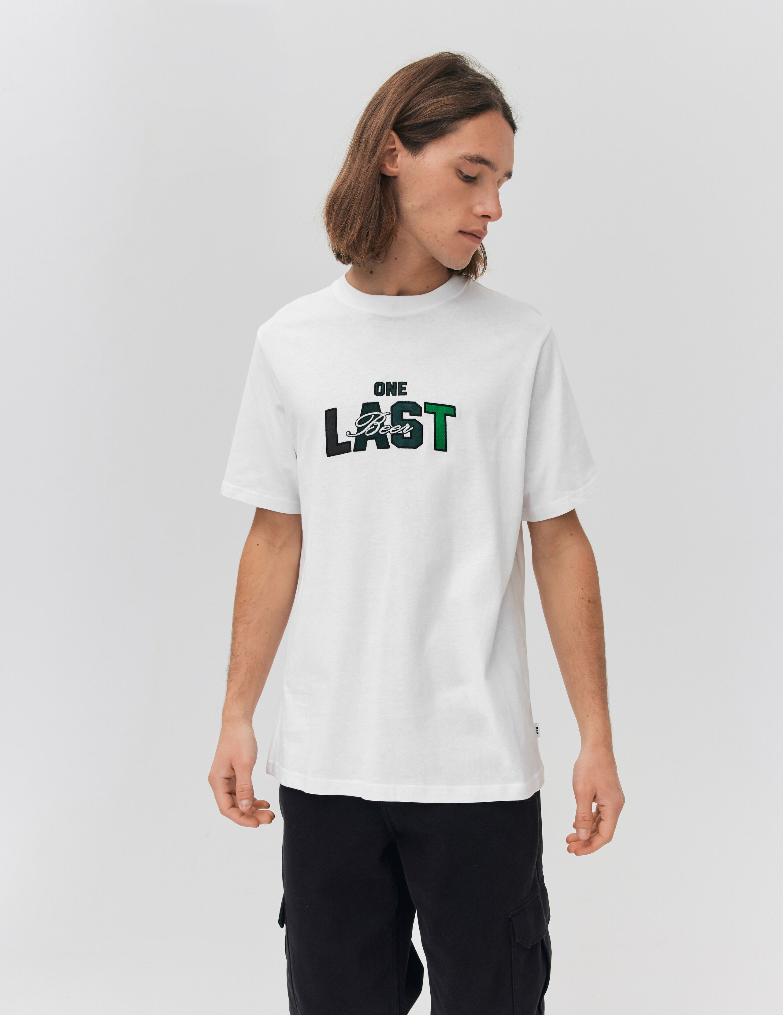 T shirt avec broderie Blanc BZB