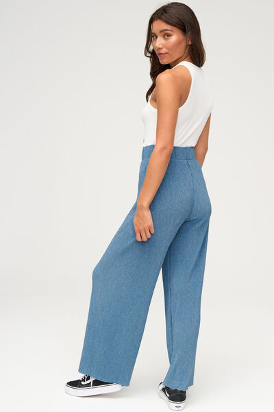 Pantalon plissé en polyester recyclé