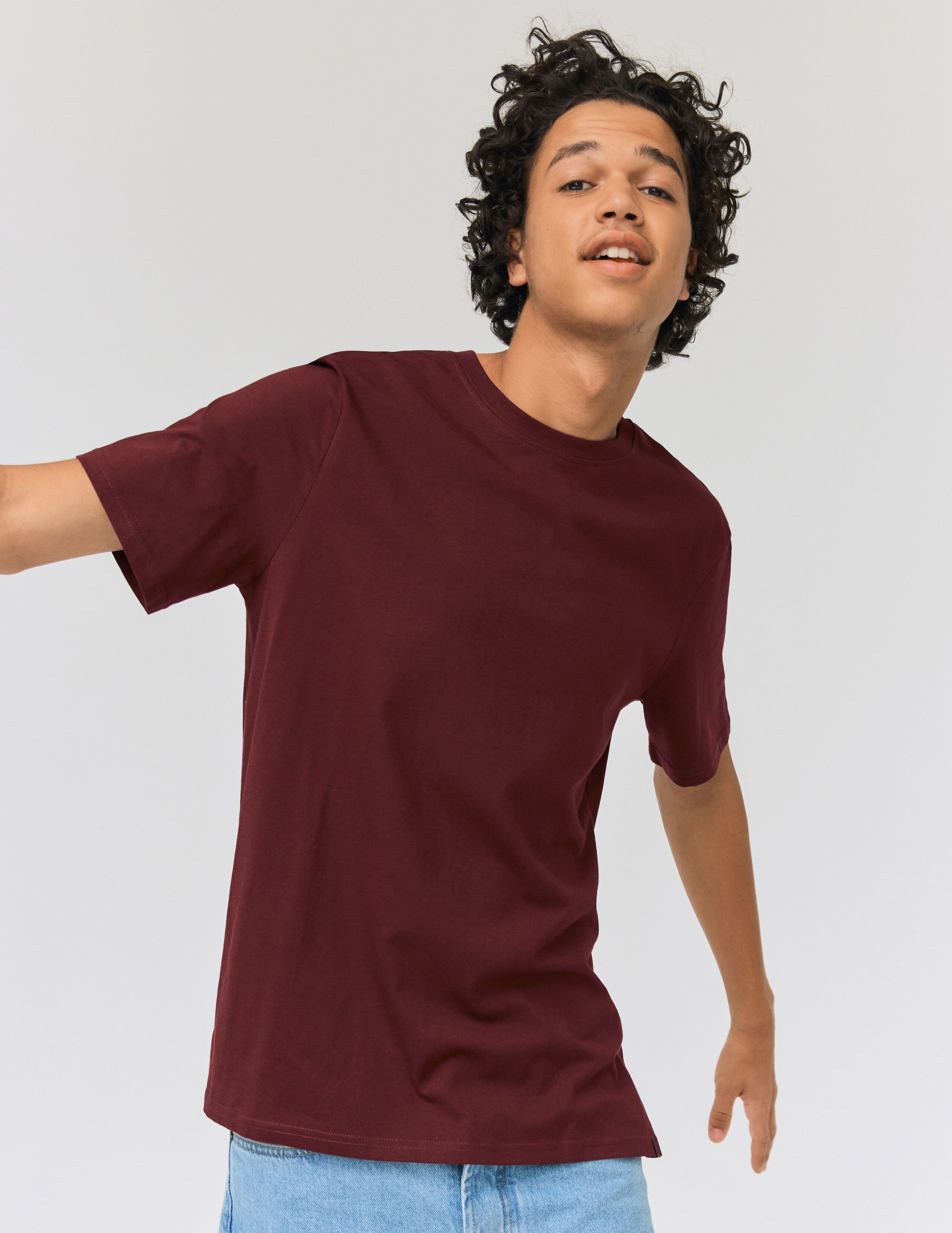V tement basique Homme Bordeaux BZB