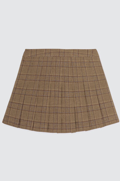 Jupe plis plats carreaux polyester recyclé