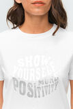 T-shirt imprimé argenté