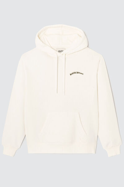 Sweat capuche imprim&eacute; devant/dos