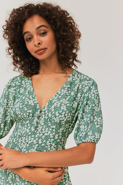 Robe longue imprim&eacute;e