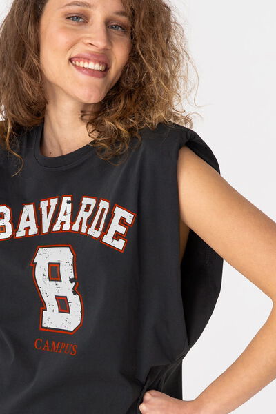 T-shirt épaulette "bavarde"